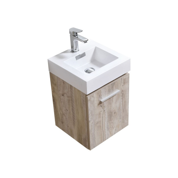 KubeBath BSL16 Bliss Modern 16 Inch Wall Mounted Modern Bathroom Vanity