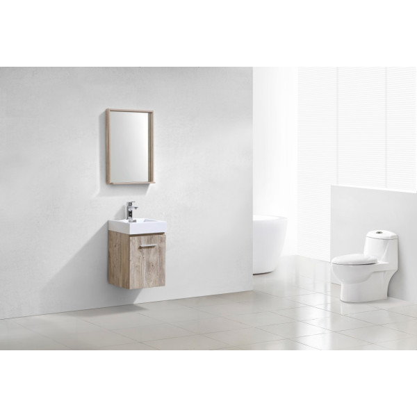 KubeBath BSL16 Bliss Modern 16 Inch Wall Mounted Modern Bathroom Vanity
