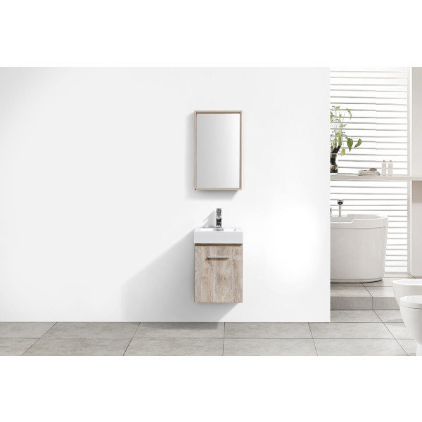 KubeBath BSL16 Bliss Modern 16 Inch Wall Mounted Modern Bathroom Vanity