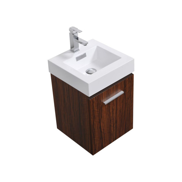 KubeBath BSL16 Bliss Modern 16 Inch Wall Mounted Modern Bathroom Vanity
