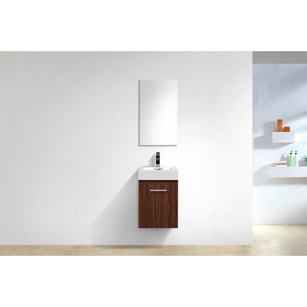 KubeBath BSL16 Bliss Modern 16 Inch Wall Mounted Modern Bathroom Vanity