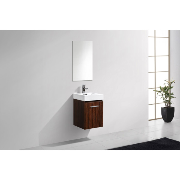 KubeBath BSL16 Bliss Modern 16 Inch Wall Mounted Modern Bathroom Vanity
