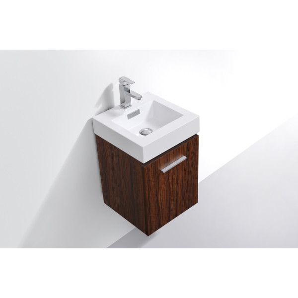 KubeBath BSL16 Bliss Modern 16 Inch Wall Mounted Modern Bathroom Vanity
