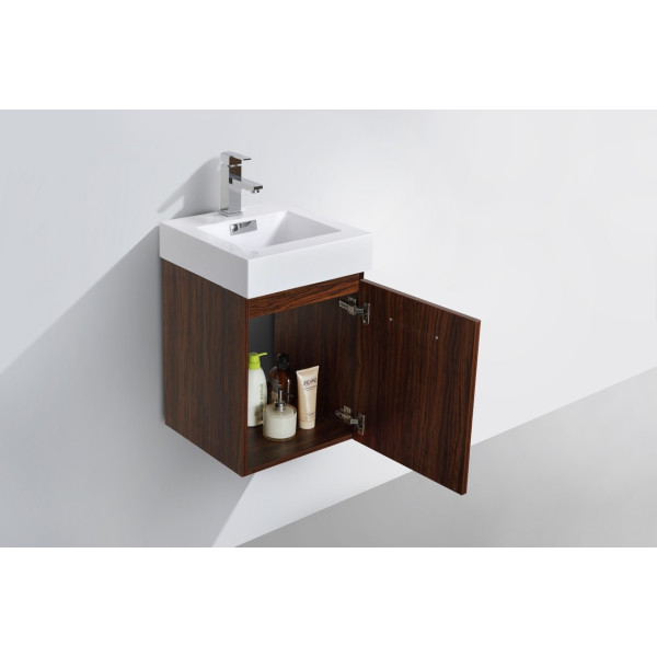 KubeBath BSL16 Bliss Modern 16 Inch Wall Mounted Modern Bathroom Vanity