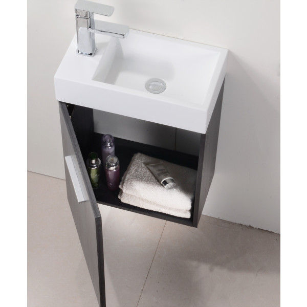 KubeBath BSL18 Bliss 18" Wall Mount Modern Bathroom Vanity