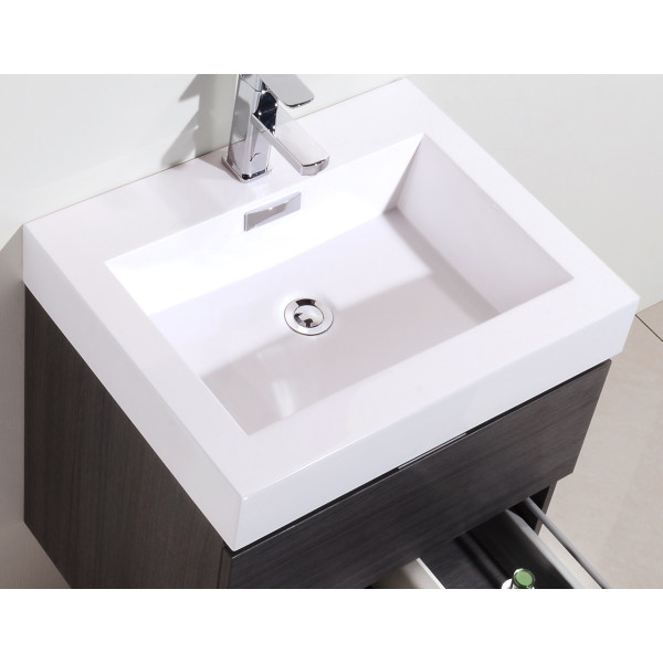 KubeBath BSL24 Bliss 24" Wall Mount Modern Bathroom Vanity