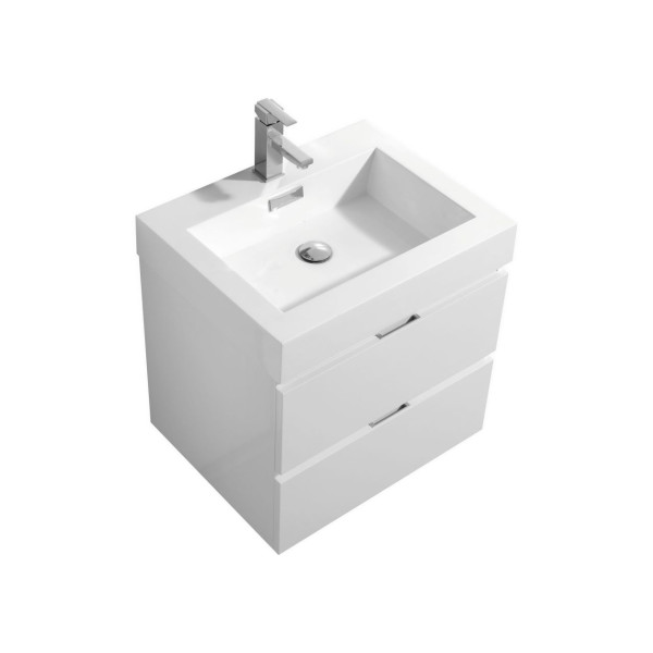 KubeBath BSL24 Bliss 24" Wall Mount Modern Bathroom Vanity