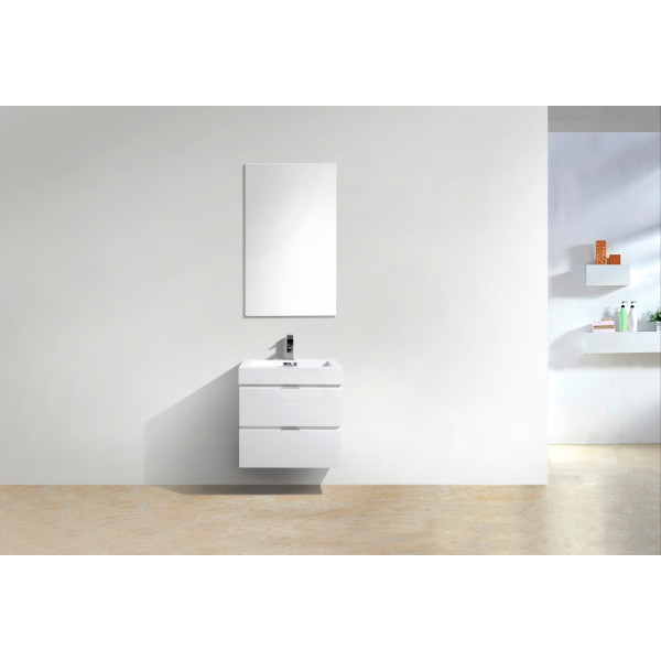 KubeBath BSL24 Bliss 24" Wall Mount Modern Bathroom Vanity