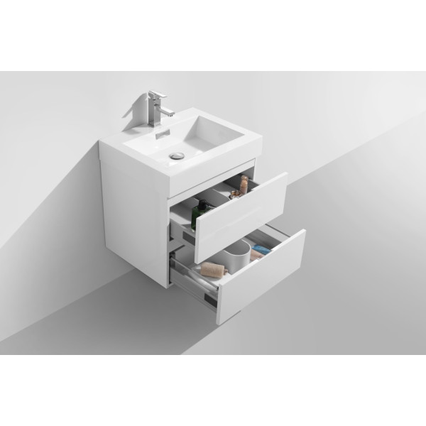KubeBath BSL24 Bliss 24" Wall Mount Modern Bathroom Vanity