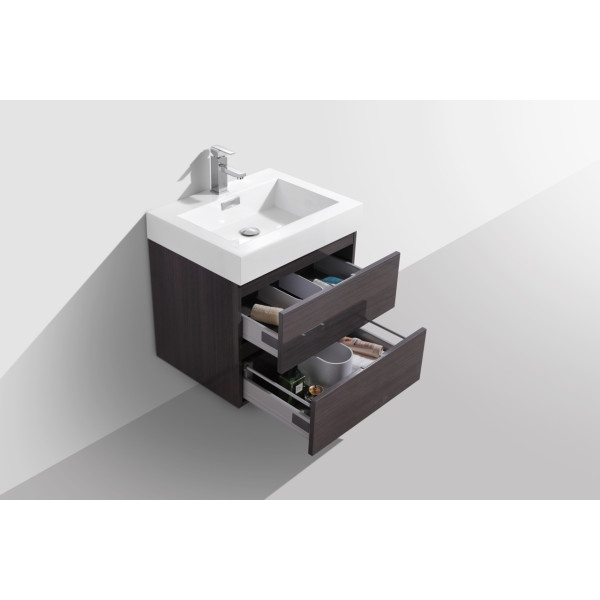 KubeBath BSL24 Bliss 24" Wall Mount Modern Bathroom Vanity