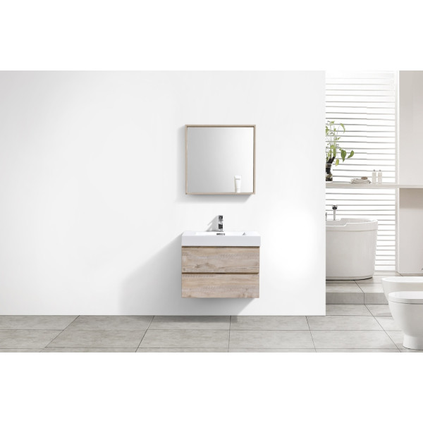 KubeBath BSL30 Bliss 30 Inch Wood Wall Mounted Modern Bathroom Vanity