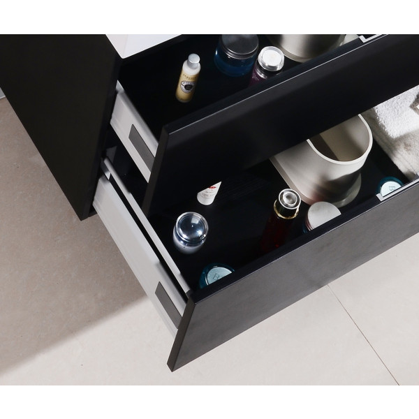 KubeBath BSL40 Bliss Wall Mount Modern Bathroom Vanity With Drawers