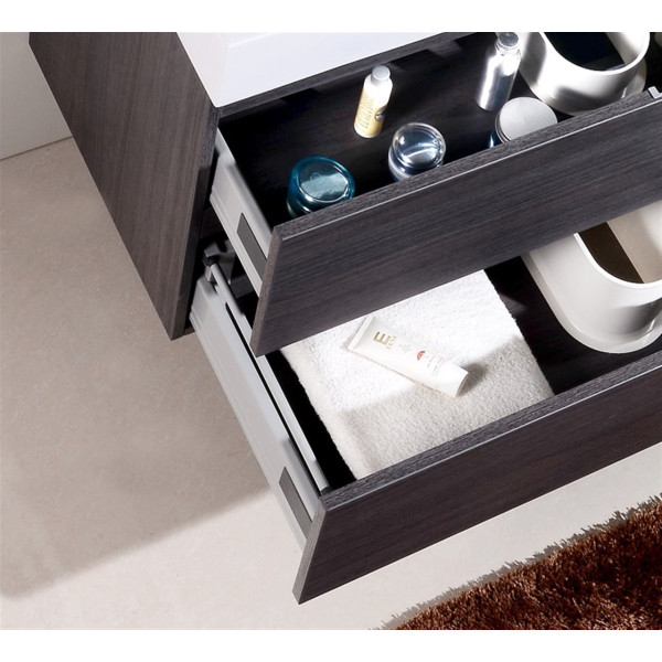 KubeBath BSL40 Bliss Wall Mount Modern Bathroom Vanity With Drawers