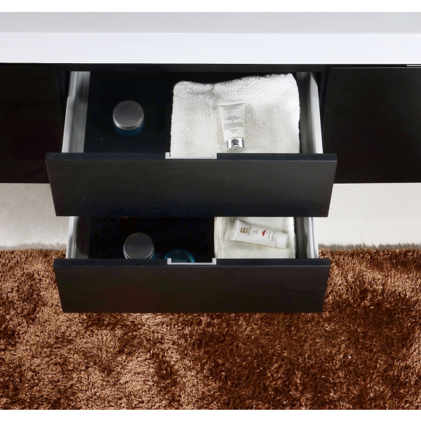 KubeBath BSL60D Bliss 60" Double Sink Wall Mount Modern Bathroom Vanity