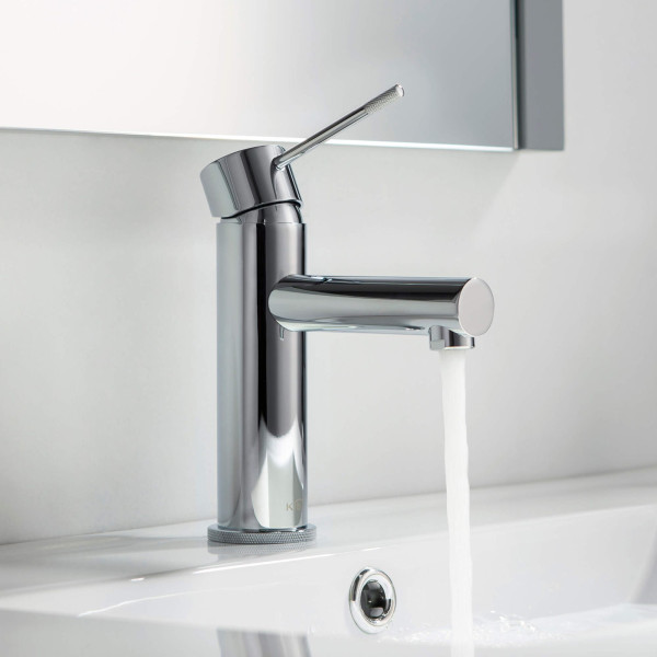 KIBI C-KBF1010CH-KPW100CH Circular X Bathroom Vanity Faucet with Pop Up Drain