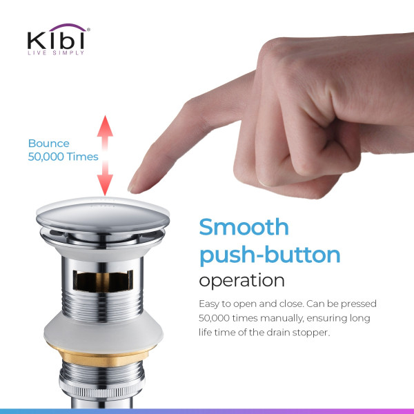 KIBI C-KBF1012CH-KPW100CH Victorian Bathroom Vanity Faucet with Pop Up Drain