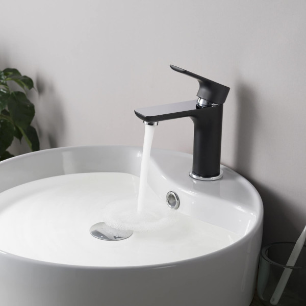 KIBI C-KBF1019CB-KPW100CH Tender Bathroom Vanity Sink Faucet with Pop Up Drain
