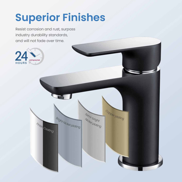 KIBI C-KBF1019CB-KPW100CH Tender Bathroom Vanity Sink Faucet with Pop Up Drain