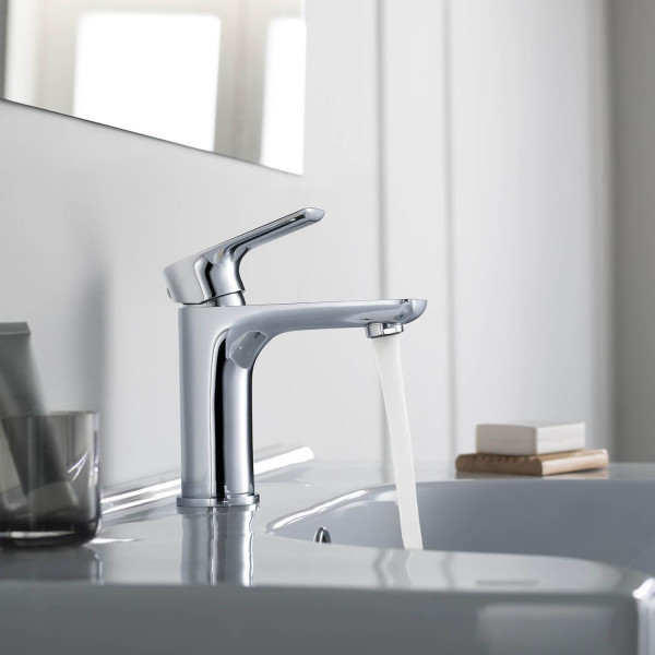 KIBI C-KBF1019CH-KPW100CH Tender Bathroom Vanity Sink Faucet with Pop Up Drain