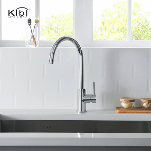 KIBI C-KKF2001CH-KSD100CH Lowa Single Handle Bar Sink Faucet with Soap Dispenser