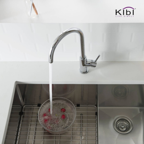 KIBI C-KKF2001CH-KSD100CH Lowa Single Handle Bar Sink Faucet with Soap Dispenser