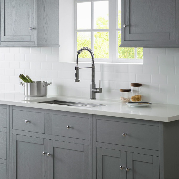 KIBI C-KKF2003TT-KSD100TT Aurora Single Handle Kitchen Faucet w/ Soap Dispenser