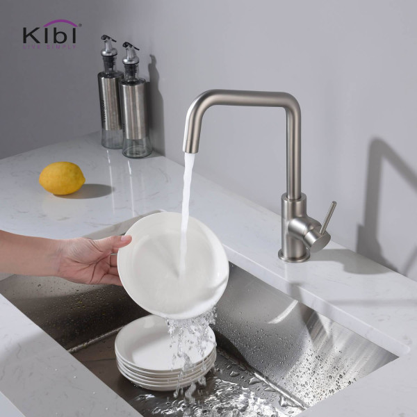 KIBI C-KKF2012BN-KSD100BN Macon Single Handle Bar Sink Faucet w/ Soap Dispenser