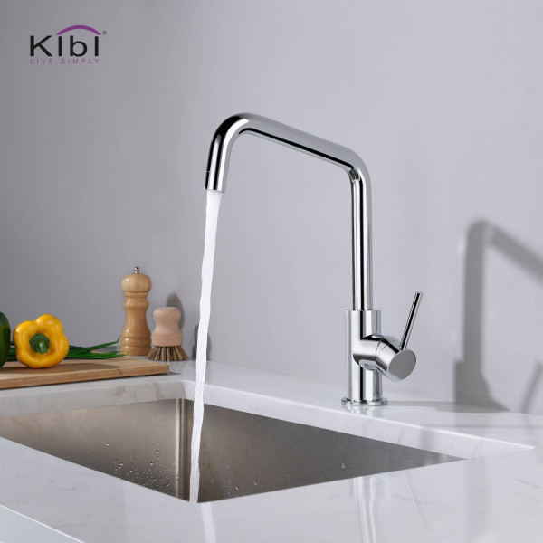 KIBI C-KKF2012CH-KSD100CH Macon Single Handle Bar Sink Faucet w/ Soap Dispenser
