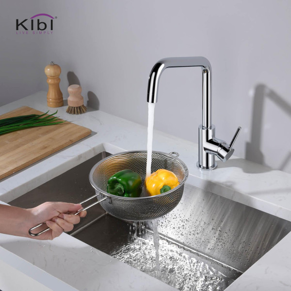 KIBI C-KKF2012CH-KSD100CH Macon Single Handle Bar Sink Faucet w/ Soap Dispenser