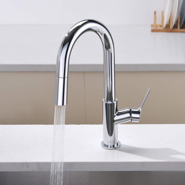 KIBI C-KKF2017CH-KSD100CH Fusion Kitchen & Bar Faucet w/ Soap Dispenser - Chrome