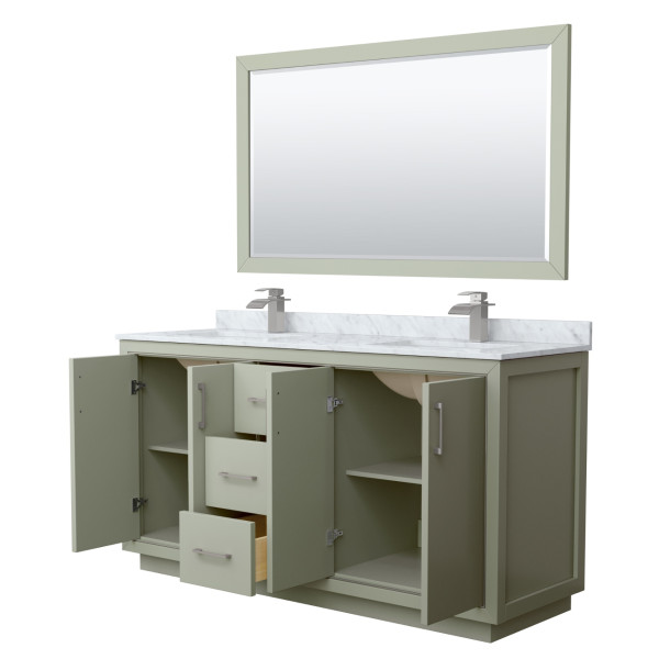Wyndham WCF111166D..CMUNSM58 Icon 66 Inch Double Bathroom Vanity