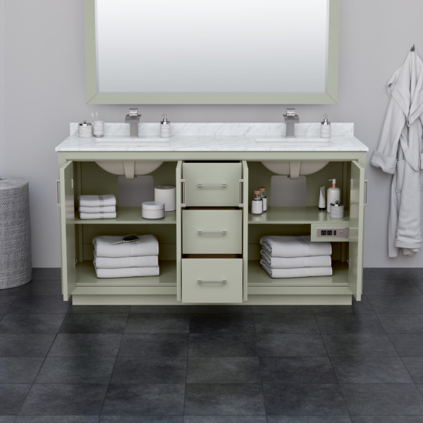 Wyndham WCF111166D..CMUNSM58 Icon 66 Inch Double Bathroom Vanity
