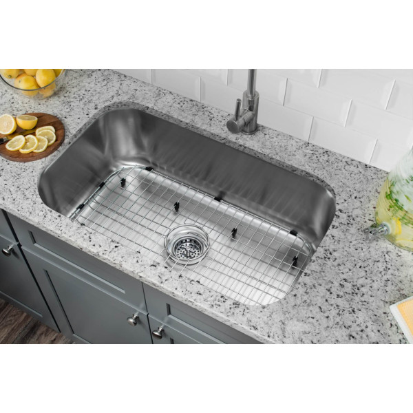 Cahaba CA122SB30 18 Gauge Single Bowl Kitchen Sink With Grid Set and Drain