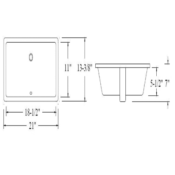 Cahaba CA344SB22 Quartz Single Bowl Kitchen Sink w/ Twist and Lock Strainer