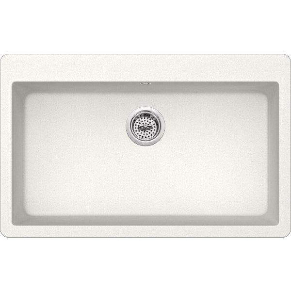 Cahaba CA344SB33 Quartz Single Bowl Kitchen Sink w/ Twist and Lock Strainer