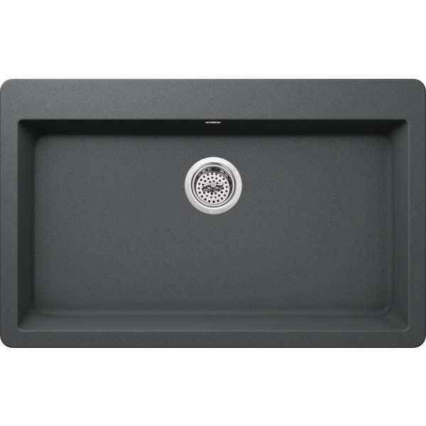 Cahaba CA344SB33 Quartz Single Bowl Kitchen Sink w/ Twist and Lock Strainer