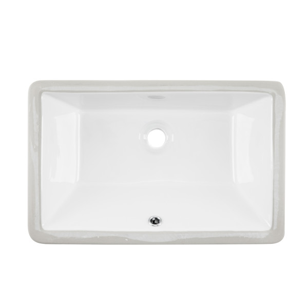 Cahaba CA425T18 Biscuit Or White Glazed Porcelain Bathroom Sink