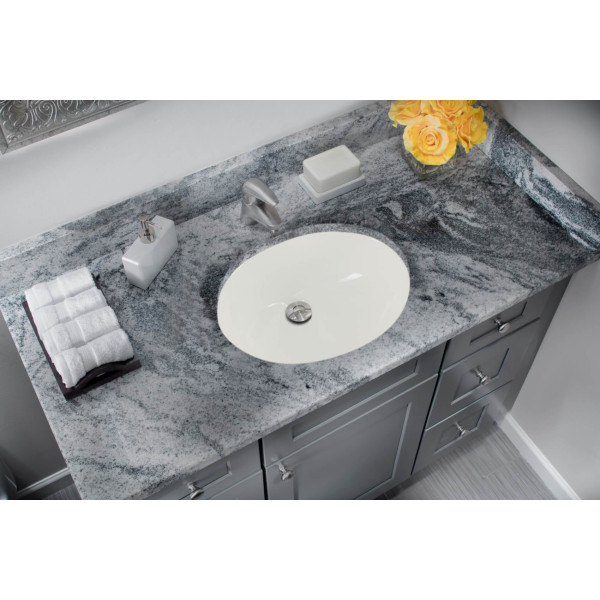 Cahaba CA425V15 Biscuit Or White Glazed Porcelain Bathroom Sink