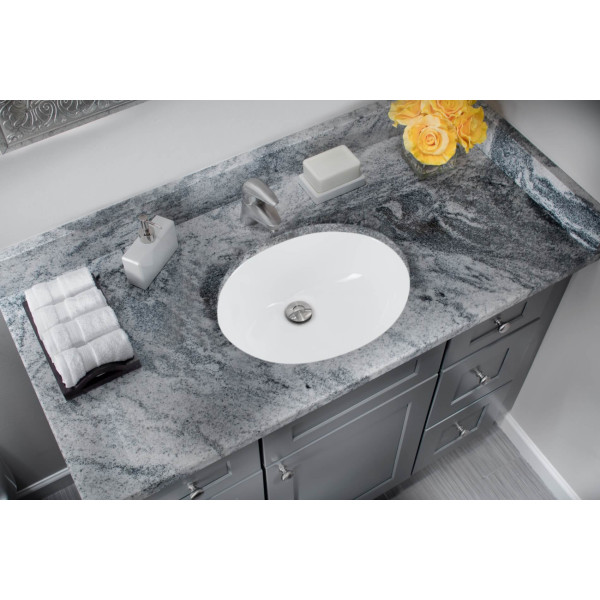 Cahaba CA425V17 Biscuit Or White Glazed Porcelain Bathroom Sink
