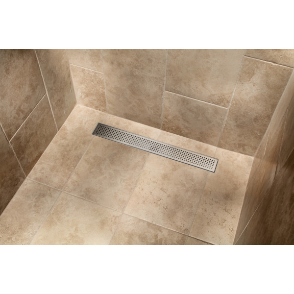 Cahaba CAHSP30 30 Inch Stainless Steel Square Grate Linear Shower Drain