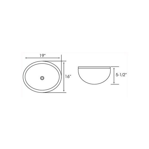 Lenova CB-126 Copper Oval Bathroom Sink 15 Gauge Undermount/Top Mount