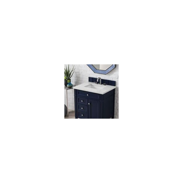 James Martin 650-V30-VBL-3 Brittany 30" Victory Blue Vanity w/ 3CM Countertop