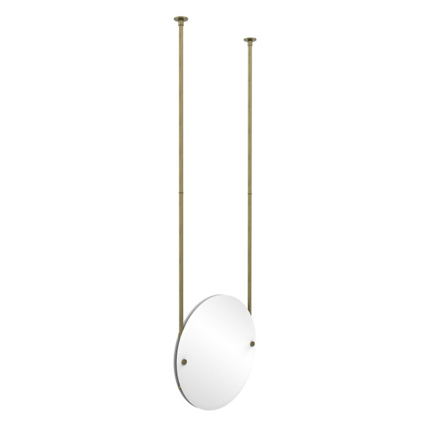 Allied Brass CH-90 Round Ceiling-hung Mirror with Solid Brass Hardware