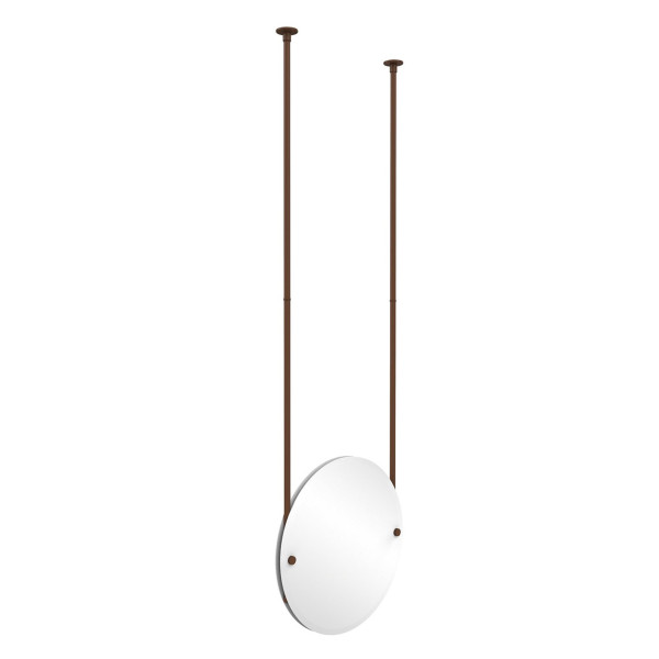 Allied Brass CH-90 Round Ceiling-hung Mirror with Solid Brass Hardware