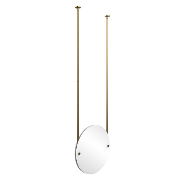 Allied Brass CH-90 Round Ceiling-hung Mirror with Solid Brass Hardware