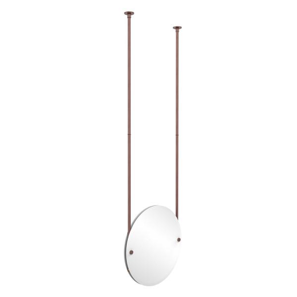 Allied Brass CH-90 Round Ceiling-hung Mirror with Solid Brass Hardware