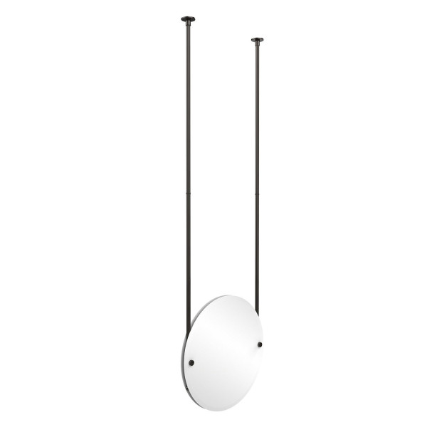 Allied Brass CH-90 Round Ceiling-hung Mirror with Solid Brass Hardware