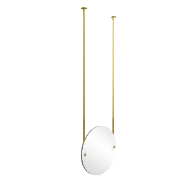 Allied Brass CH-90 Round Ceiling-hung Mirror with Solid Brass Hardware