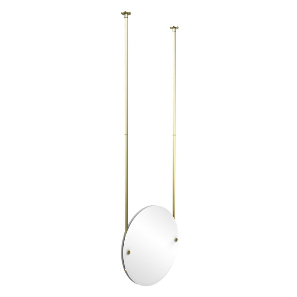 Allied Brass CH-90 Round Ceiling-hung Mirror with Solid Brass Hardware