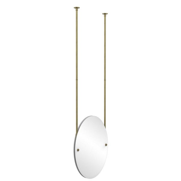 Allied Brass CH-91 Oval Ceiling-hung Mirror with Solid Brass Hardware